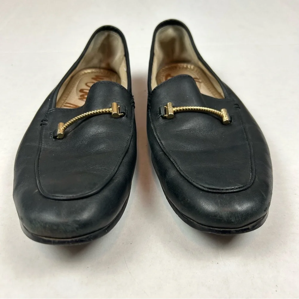 Sam Edelman Black Leather Woman's Slip-On Loafers